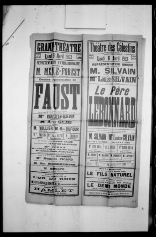 Faust : opéra en cinq actes et douze tableaux. Au bénéfice de Merle-Forest. Compositeur : Charles Gounod. Auteurs du livret : Michel Carré et Jules Barbier.