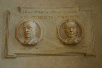 Plaque en mémoire de Jules Simonet et Albert Volpelier.