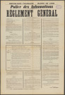 Règlement général de la police des inhumations, 23 décembre 1903 : affiche administrative.