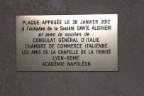 Plaque République Italienne, Napoléon 1802 et académie Napoléon 2012.