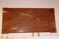 Ecole de la Martinière, plaque inaugurale.