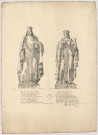 Ensemble des statues de Childebert et Ultrogothe.