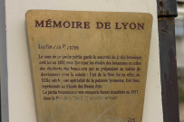 Jardin des Plantes, plaque patrimoniale.