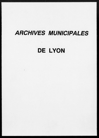 Plan général de Lyon.