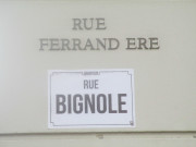 Rue Ferrandière, rebaptisée "rue Bignole", collage de l'atelier Yeah.