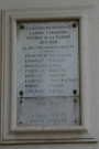 Maison des gardes, plaque en mémoire des jardiniers municipaux morts pendant les guerres.