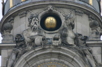 Hôtel-de-Ville, beffroi, le Rhône et la Saône de Guillaume.