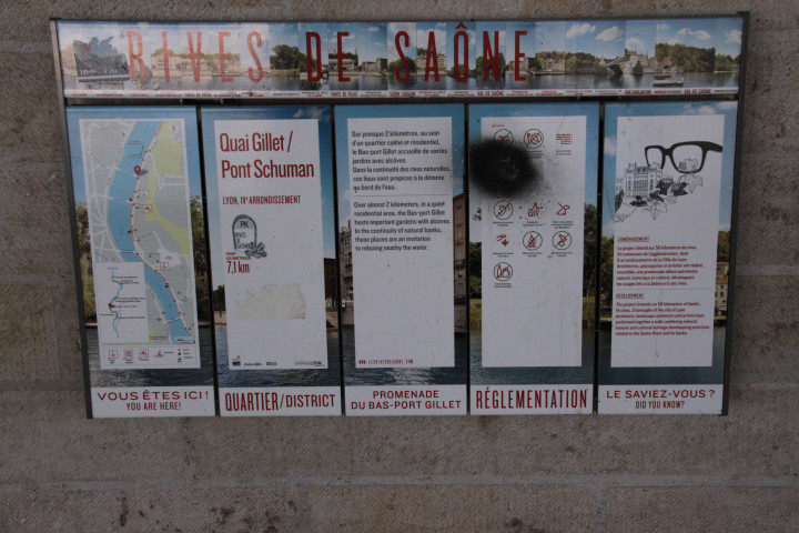 Pont Robert-Schuman, panneau explicatif.