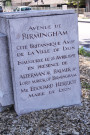 Plaque commémorative, inauguration de l'avenue.