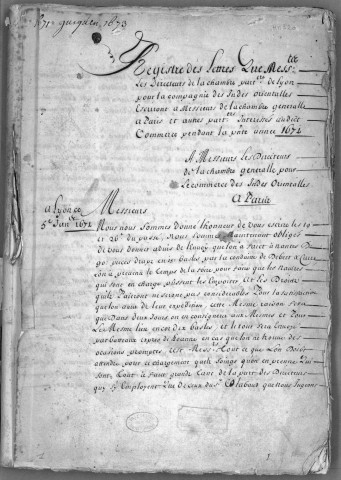 5 janvier 1671 - 24 mai 1685.