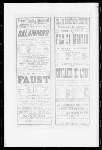 Faust : opéra en cinq actes et douze tableaux. Compositeur : Charles Gounod. Auteurs du livret : Carré et J. Barbier. (Grand-Théâtre).