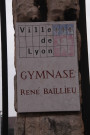Gymnase René-Baillieu, panneau.
