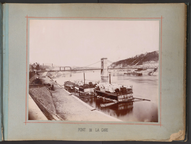 Exposition de Lyon en 1894. Photographies. Ponts sur la Saône.