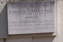 Rue Philippe-De-Lassalle, Espace Lamartine, Plaque.
