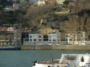 Limite de commune entre Lyon et la Mulatière, vue prise depuis la quai Rambaud.