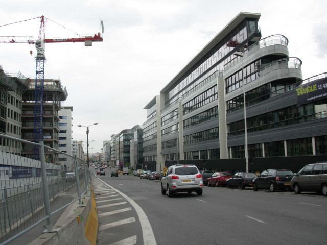 Angle du boulevard Marius-Vivier-Merle et de la rue de l'Abbé-Boisard en direction du nord.