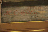 Hôtel-de-Ville, salle du Conseil, signature de l'artiste de la fresque et date, M. Cornillac 1901.