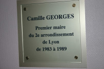 Plaque en mémoire de Camille Georges (maire).