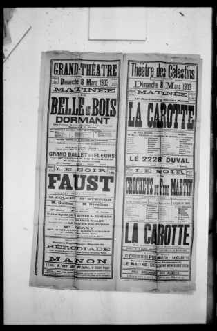 Faust : opéra en cinq actes et douze tableaux. Compositeur : Charles Gounod. Auteurs du livret : Michel Carré et Jules Barbier.