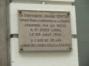 24 rue Cuvier, plaque en mémoire de Jeanine Sontag.