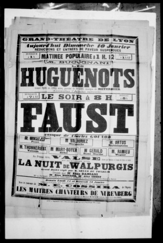 Faust : opéra en cinq actes et dix tableaux. Compositeur : charles Gounod. Auteurs du livret : Michel Carré et Jules Barbier.