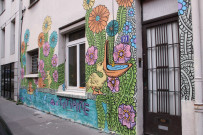 19 rue de la Thibaudière, mur peint.