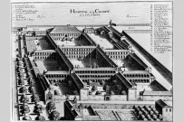 "Plan de l'Hospital de la Charité" (1646). Reproduction Sylvestre.