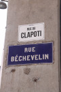 Plaque de la rue Béchevelin.