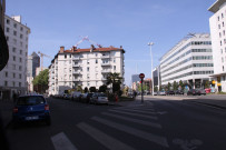 A l'angle du boulevard Marius-Vivier Merle et de la rue Lavoissier, vue nord.