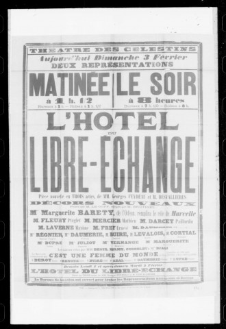 Hôtel du libre-échange (L') : pièce nouvelle en trois actes. Auteurs : Georges Feydeau et Desvallières.