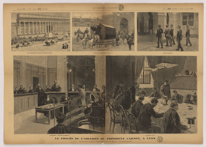 Le procès de l'assassin du président Carnot, à Lyon.