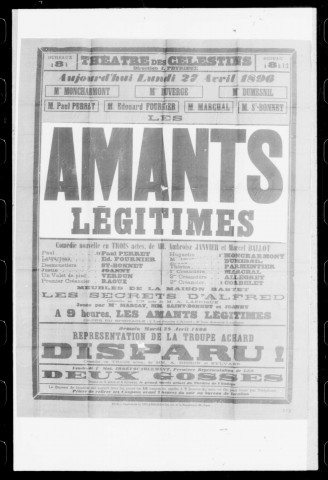 Amants légitimes (Les) : comédie nouvelle en trois actes. Auteurs : Ambroise Janvier et Marcel Ballot.
