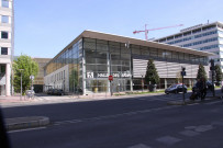 Vue sud-est, la Halle des sports de la ville de Lyon.