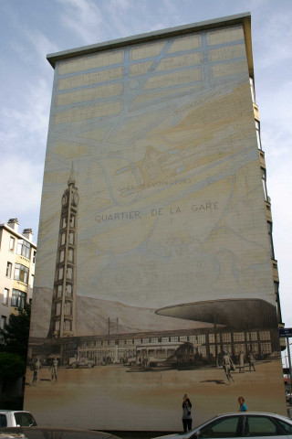 Rue Joseph-Chapelle, fresques murales du musée urbain Tony-Garnier, n°5 et 6.