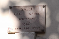Lycée-Ampère, plaque des noms de salles, guerre 1939-1945.