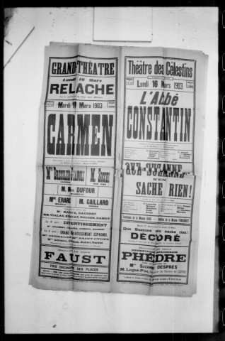 Que Suzanne n'en sache rien ! : comédie en trois actes. Auteur : Pierre Veber. (Théâtre des Célestins).