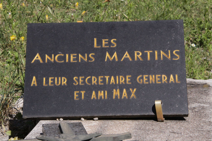 Tombe des anciens de la Martin, plaque.