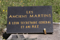 Tombe des anciens de la Martin, plaque.