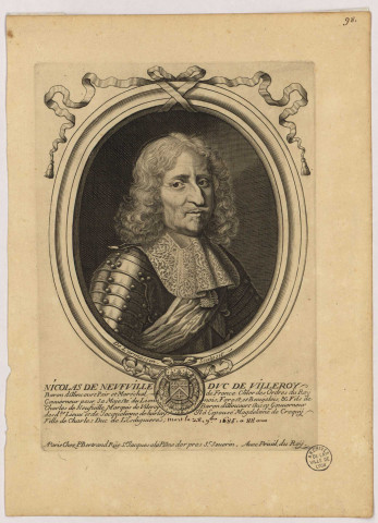 Nicolas de Larmessin. Nicolas de Neufville duc de Villeroy.