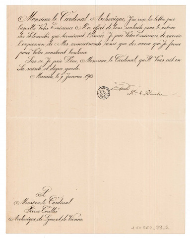 Dossier au nom de Léopold (Luitpold) de Bavière.