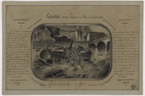 Catastrophe arrivée à Lyon sur la Saône le 10 Juillet 1864.