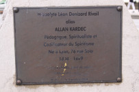 20 quai Gailleton, mémorial d'Allan Kardec, plaque commémorative.