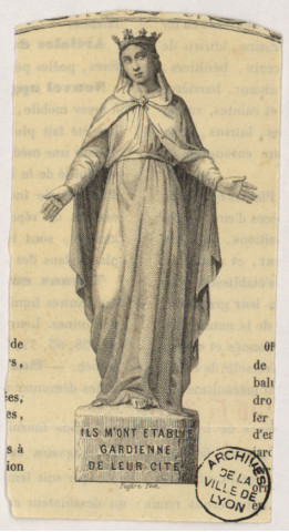 Statue de Notre-Dame de Fourvière par Joseph-Hugues Fabisch.