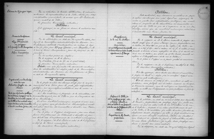 Séances du 8 janvier au 25 juin 1901.
