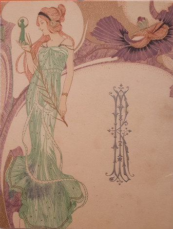 Carton réalisée pour Lucine Richard-Vacheron (1841-1916) ; rentière et bienfaitrice, 374II/49