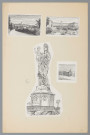 1. Village ; 2. Edifice ; 3. Eglise ; 4. Statue de Notre-Dame de France au Puy-en-Velay.