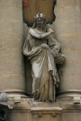 Détail de la façade, statue "la Comédie" de Louis Auguste Roubaud.