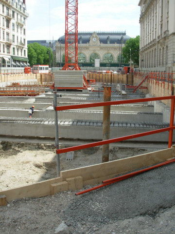 Chantier du parking.