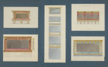 Montage de cinq projets de loges pour le Grand-Théâtre de Lyon.