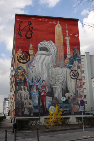 Fresque la cité idéale chinoise.